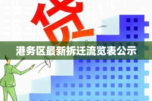 港务区最新拆迁流览表公示