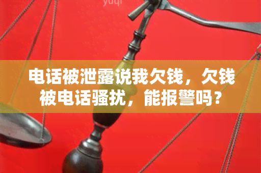 电话被泄露说我欠钱，欠钱被电话，能报警吗？