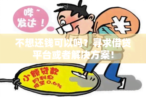 不想还钱可以吗？寻求借贷平台或者解决方案！