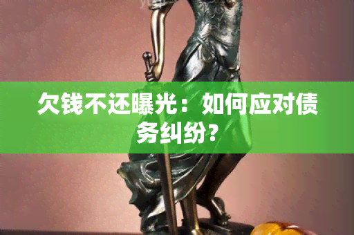 欠钱不还曝光：如何应对债务纠纷？