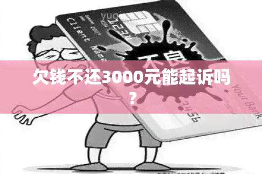 欠钱不还3000元能起诉吗？