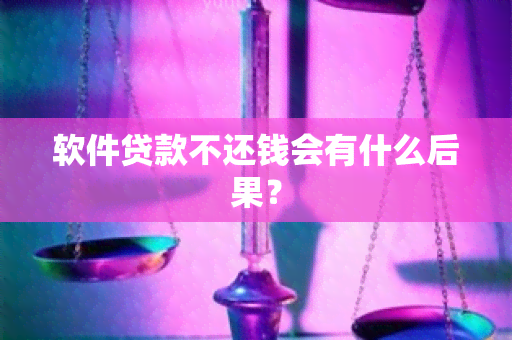 软件贷款不还钱会有什么后果？