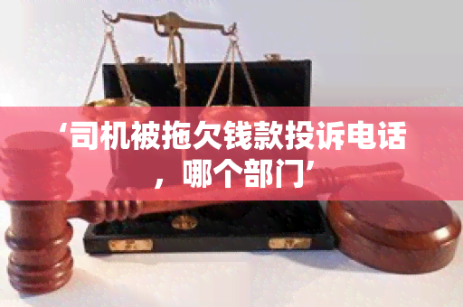 ‘司机被拖欠钱款投诉电话，哪个部门’