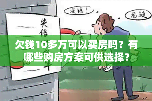 欠钱10多万可以买房吗？有哪些购房方案可供选择？