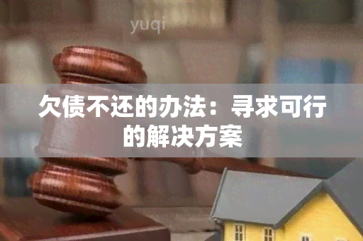 欠债不还的办法：寻求可行的解决方案