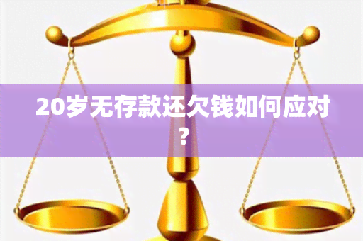 20岁无存款还欠钱如何应对？