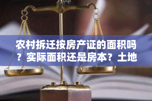 农村拆迁按房产证的面积吗？实际面积还是房本？土地证还是房产证？按人口还是按面积？完整解释！