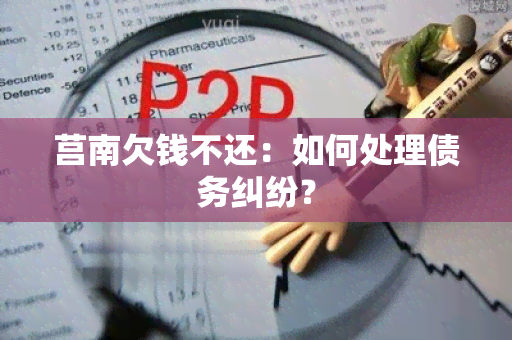 莒南欠钱不还：如何处理债务纠纷？