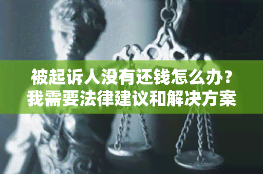 被起诉人没有还钱怎么办？我需要法律建议和解决方案