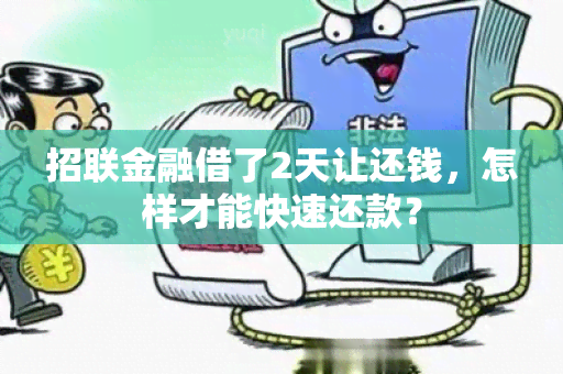 招联金融借了2天让还钱，怎样才能快速还款？