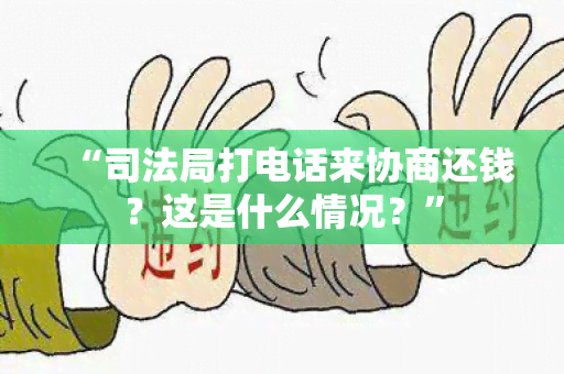 “司法局打电话来协商还钱？这是什么情况？”