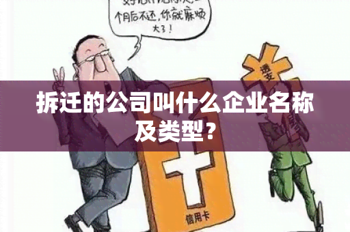 拆迁的公司叫什么企业名称及类型？