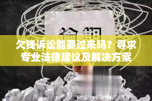 欠钱诉讼能要过来吗？寻求专业法律建议及解决方案