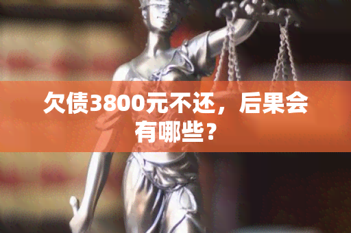 欠债3800元不还，后果会有哪些？