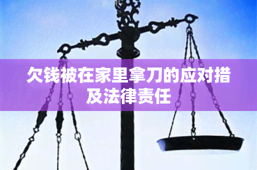 欠钱被在家里拿刀的应对措及法律责任