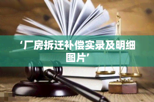 ‘厂房拆迁补偿实录及明细图片’