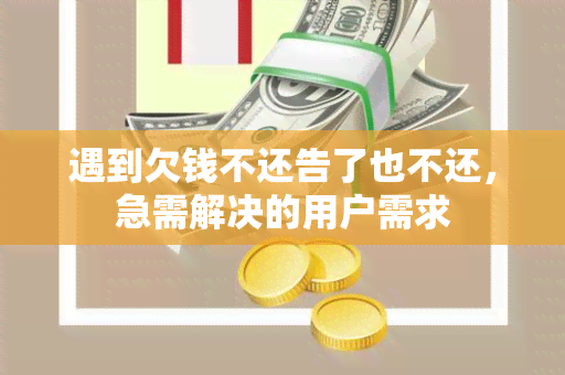 遇到欠钱不还告了也不还，急需解决的用户需求