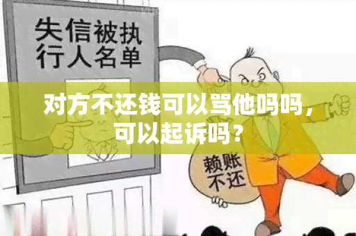 对方不还钱可以骂他吗吗，可以起诉吗？