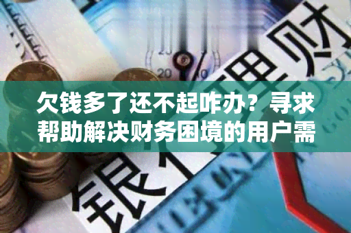 欠钱多了还不起咋办？寻求帮助解决财务困境的用户需求