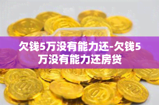 欠钱5万没有能力还-欠钱5万没有能力还房贷