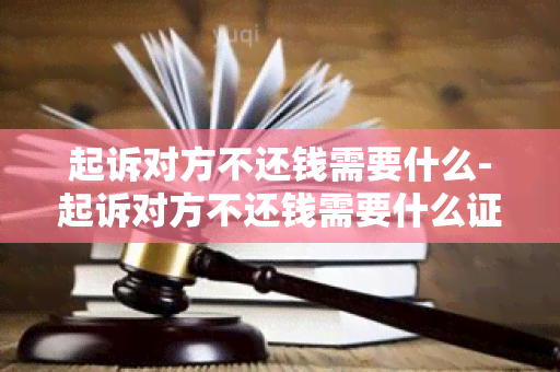 起诉对方不还钱需要什么-起诉对方不还钱需要什么证据