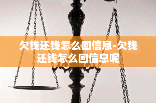 欠钱还钱怎么回信息-欠钱还钱怎么回信息呢