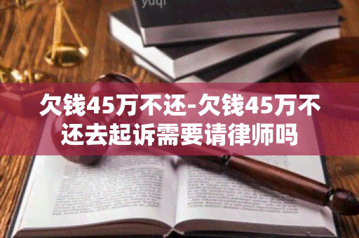 欠钱45万不还-欠钱45万不还去起诉需要请律师吗