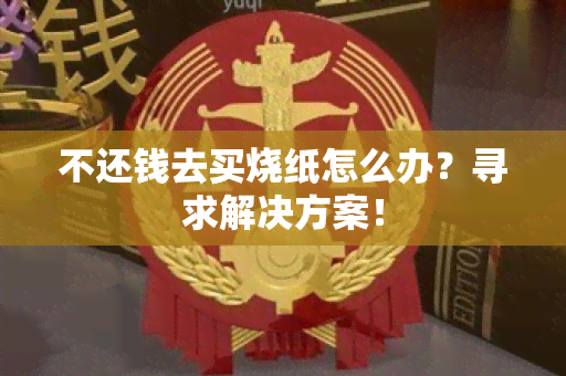 不还钱去买烧纸怎么办？寻求解决方案！