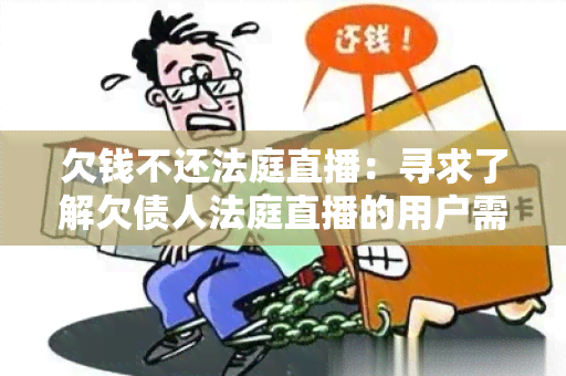 欠钱不还法庭直播：寻求了解欠债人法庭直播的用户需求