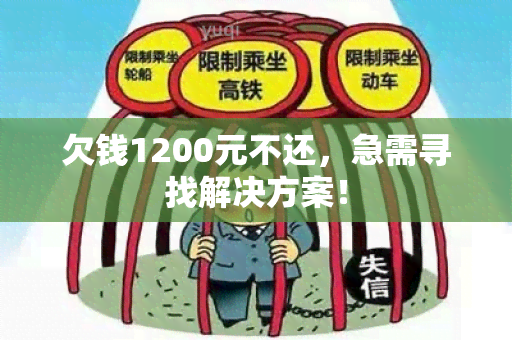 欠钱1200元不还，急需寻找解决方案！