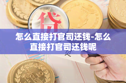 怎么直接打官司还钱-怎么直接打官司还钱呢