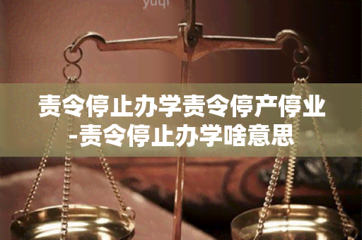 责令停止办学责令停产停业-责令停止办学啥意思