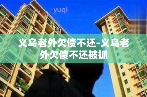 义乌老外欠债不还-义乌老外欠债不还被抓