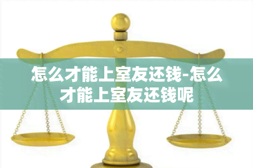 怎么才能上室友还钱-怎么才能上室友还钱呢