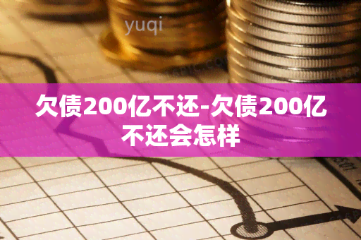 欠债200亿不还-欠债200亿不还会怎样