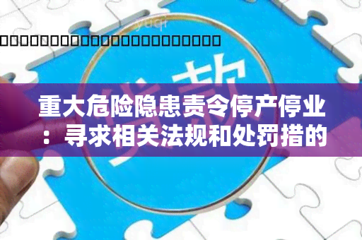 重大危险隐患责令停产停业：寻求相关法规和处罚措的用户需求