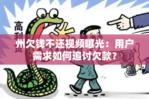 州欠钱不还视频曝光：用户需求如何追讨欠款？