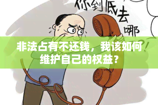 非法占有不还钱，我该如何维护自己的权益？