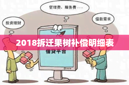 2018拆迁果树补偿明细表