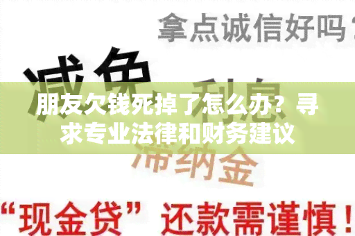 朋友欠钱死掉了怎么办？寻求专业法律和财务建议