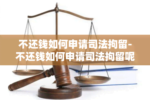 不还钱如何申请司法拘留-不还钱如何申请司法拘留呢