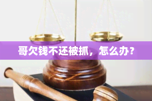 哥欠钱不还被抓，怎么办？