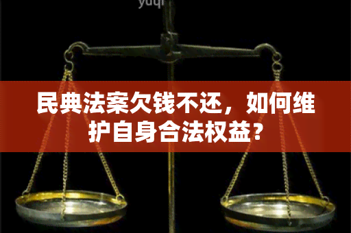 民典法案欠钱不还，如何维护自身合法权益？