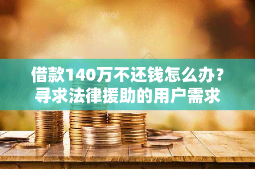 借款140万不还钱怎么办？寻求法律援助的用户需求