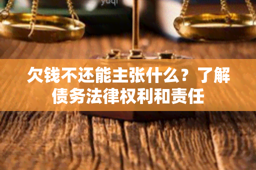 欠钱不还能主张什么？了解债务法律权利和责任