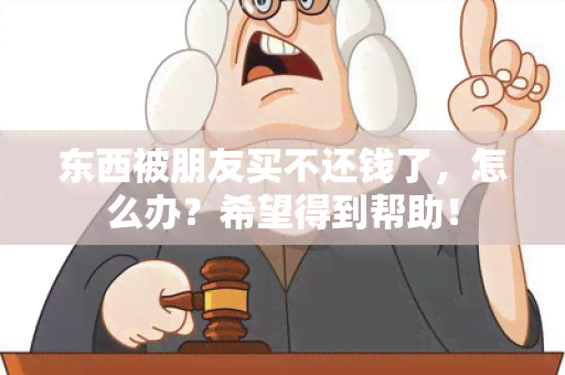 东西被朋友买不还钱了，怎么办？希望得到帮助！