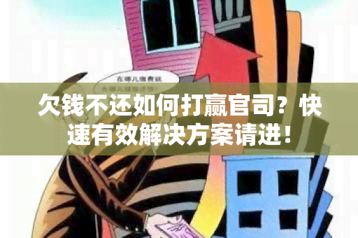 欠钱不还如何打赢官司？快速有效解决方案请进！