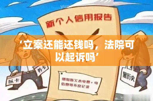 ‘立案还能还钱吗，法院可以起诉吗’