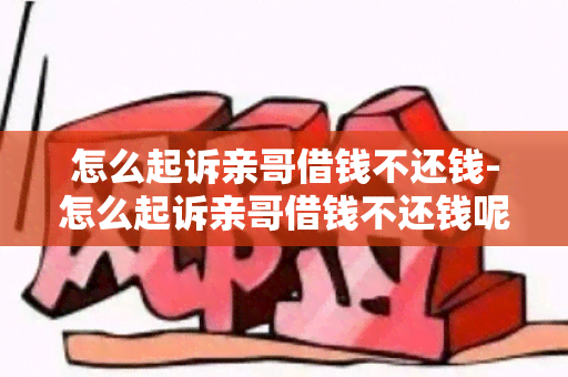 怎么起诉亲哥借钱不还钱-怎么起诉亲哥借钱不还钱呢