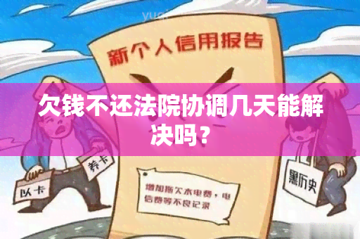 欠钱不还法院协调几天能解决吗？